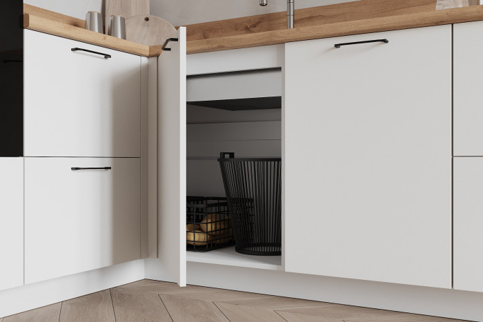 КГ Угловой 1500х3150 (с пм) , Белый софт матовый  Арника РМ в.6