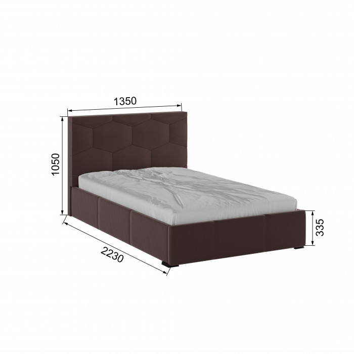 Манука Кровать интерьерная 120 коричневый, ПМ