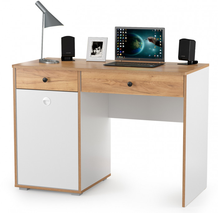 Вуди Компоновка № 17, цвет белый премиум/дуб крафт золотой, ШхГхВ 310х52,7х180,3 см., универсальная сборка