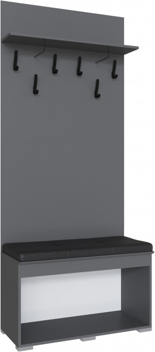 Модульная прихожая Плейона, набор 1, Графит серый