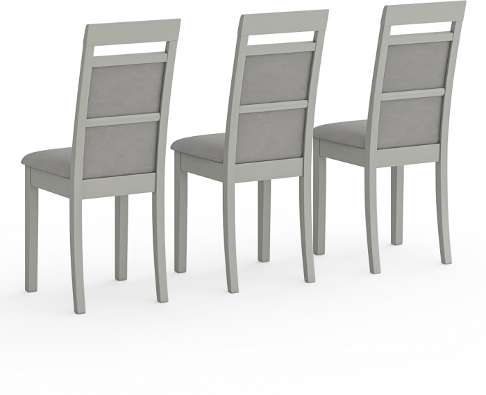 Три стула Мебель--24 Гольф-12 разборных, серый