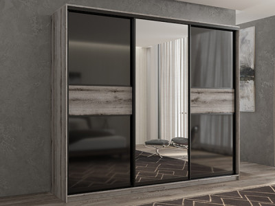 Шкаф-купе Кааппи 9 Эвок Окаменелый 210х45х230 см