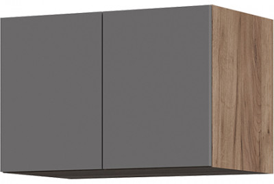 Антресоль 600 Машенька (600х400х380) Фасад ГРАФИТ СЕРЫЙ/Корпус ДУБ КРАФТ ТАБАЧНЫЙ