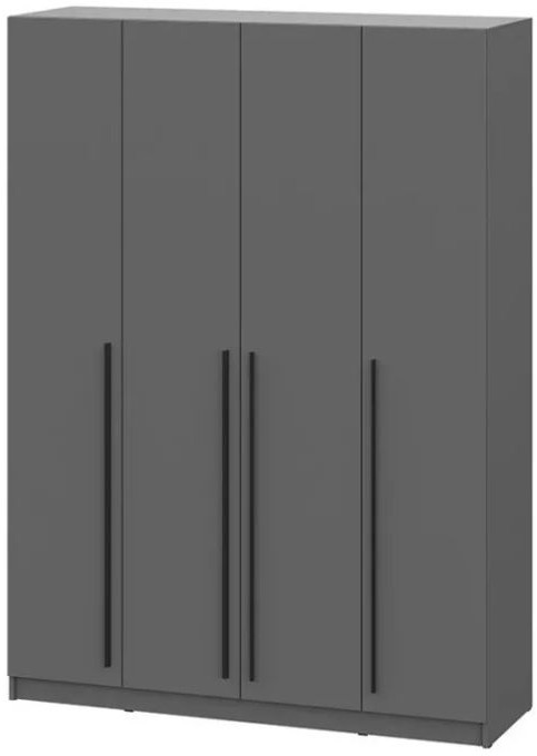 шкаф распашной Берген ШК-1600 серый графит/серый графит