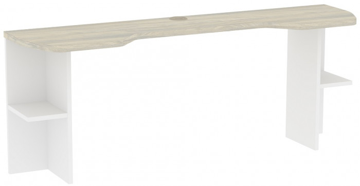 Надстройка для стола Аурелио 85, Блэквуд Сатиновый - Белый