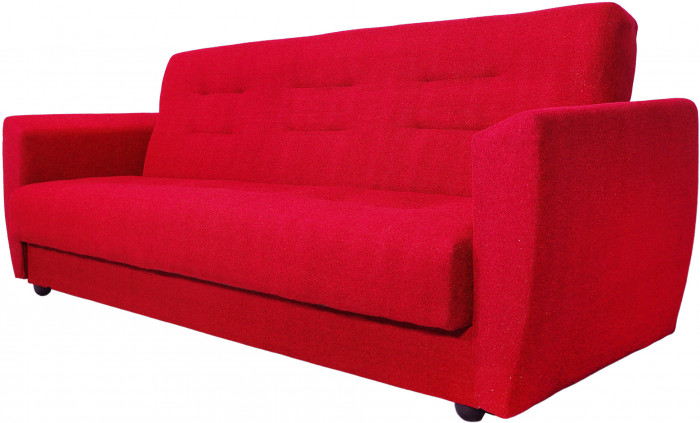 Раскладной диван-кровать, прямой, книжка, цвет красный, Лира 120х190