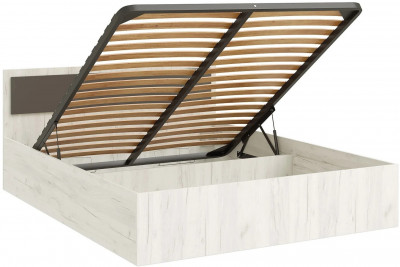 Фиеста NEW Кровать с подъемным механизмом 1,6м (Дуб крафт белый/Графит)