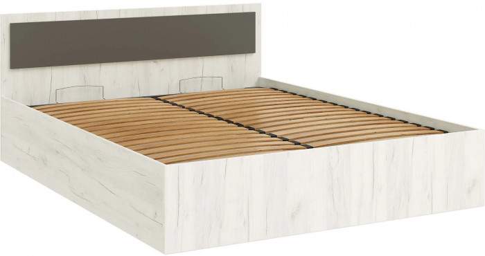 Фиеста NEW Кровать с подъемным механизмом 1,6м (Дуб крафт белый/Графит)