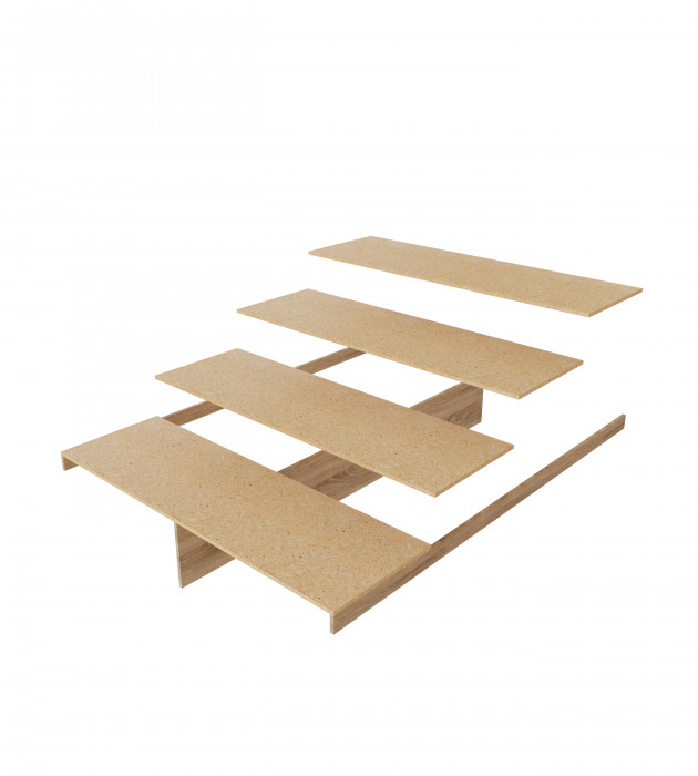 Ричард Кровать РКР-3 (1,4) с настилом ДСП, Ясень анкор светлый