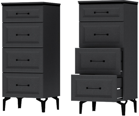 Модульная Гостиная Шарм, набор 1, Антрацит/Крафт золотой