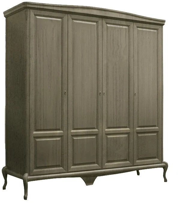 Шкаф для одежды четырехдверный "Монако" - отделка Классик (лак)