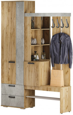 Прихожая &quot;Трамп&quot; (1500*2176*372) крафт/бетон