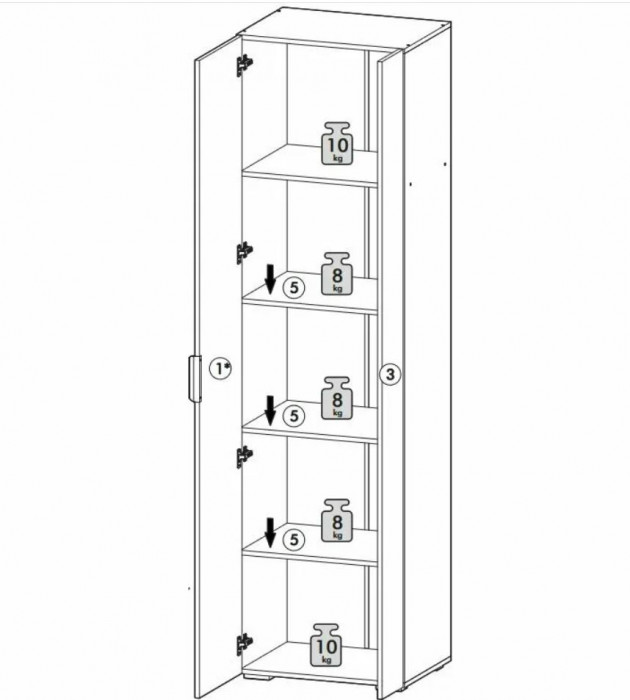мс Норд корпус ШК02-600 дуб сонома