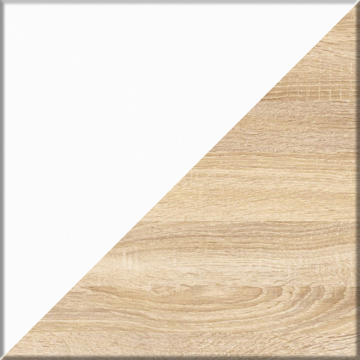 Мори Стол компьютерный МС-1 левый + Комод МК1600.1, цвет дуб сонома/белый, ШхГхВ 250,4х50х94 см., выдвижной ящик слева, НЕ универсальная сборка