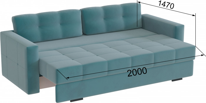 Диван раскладной Брэй бирюза