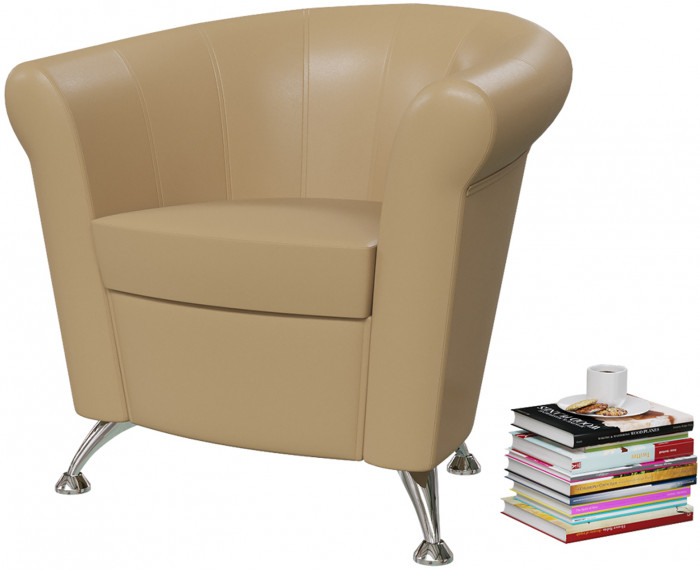 Банкетка 6-5116ксм Лагуна, искусственная кожа кофе с молоком (кофе с молоком NEXT), ШхГхВ 78х63х79 см. Лагуна МАЛАЯ !!!