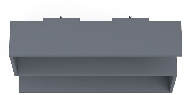 Мори Полка 900, цвет графит, ШхГхВ 90х21х64,8 см., универсальная сборка