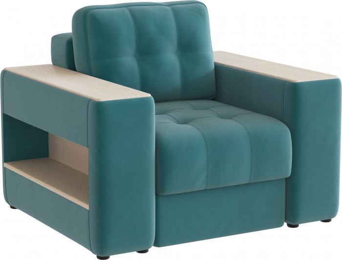 Кресло Доро, Бирюза/Клен кремовый МДФ