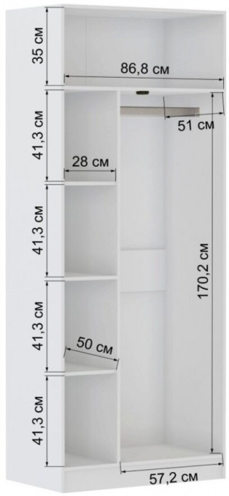 Руэлла Шкаф универсальный белый