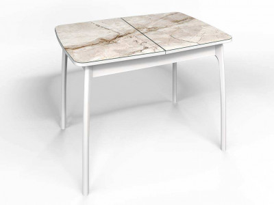 Стол СМ-4 Флорида опора массив изогнутая белый