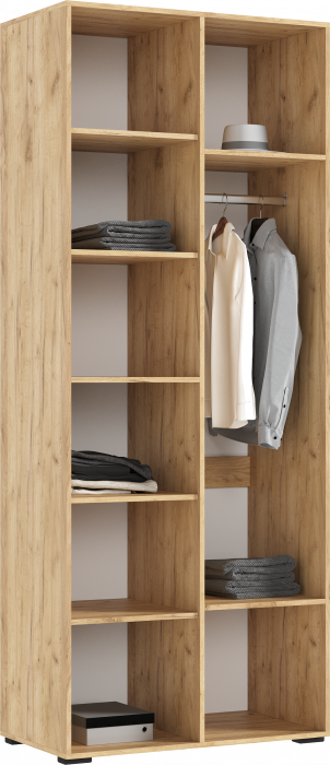 Флэш Шкаф 2-х ств. 900 браш мени грин/дуб крафт