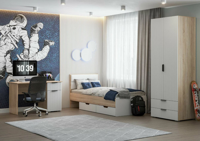 мс Норд КР-90 дуб сонома/софт пломбир