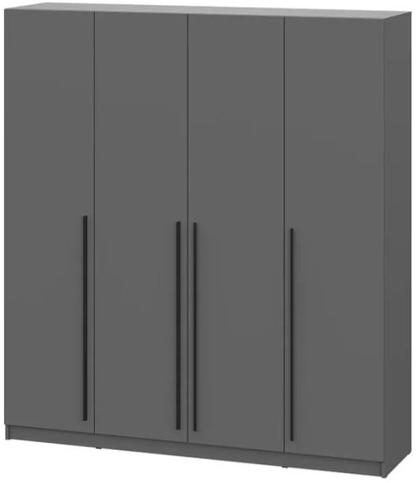 шкаф распашной Берген ШК-2000 серый графит/серый графит