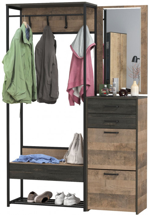 Трувор Прихожая 216, дуб гранж песочный/интра