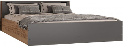 Бася Кровать 160 (Дуб крафт/ Графит)