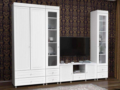 Гостиная Монако-2 белое дерево