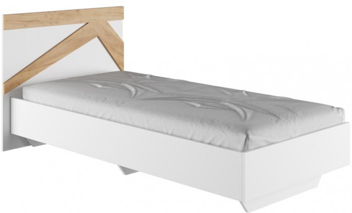 Кровать с основанием Теодора 0,9м, Белый
