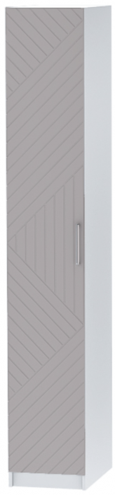 Шкаф-пенал №1 "Иннэс-7" - Белый/Грэй софт