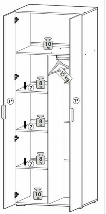 мс Норд корпус ШК02-800 дуб сонома