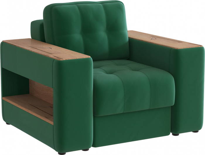 Кресло Доро, Изумруд//Дуб канадский МДФ