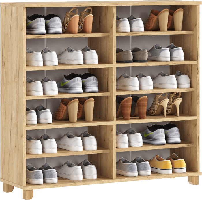 Обувница Ирис, Браш Графит/Крафт (Дуб крафт/ Графит)