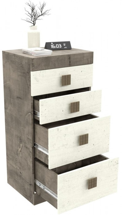 Комод с четырьмя ящиками "Лондон" - Ледяное дерево