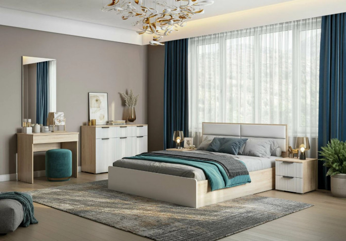 мс Норд КР03-160 дуб сонома/софт пломбир