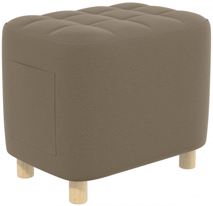 Банкетка 6-5127ТКВорех Вики, цвет ткань орех, ШхГхВ 53х40х46 см.(прямоугольная тканевая банкетка на четырёх ножках)