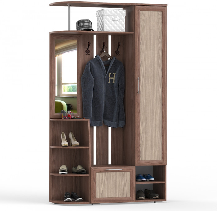 Прихожая Ксения-2, ясень шимо светлый/ясень шимо тёмный