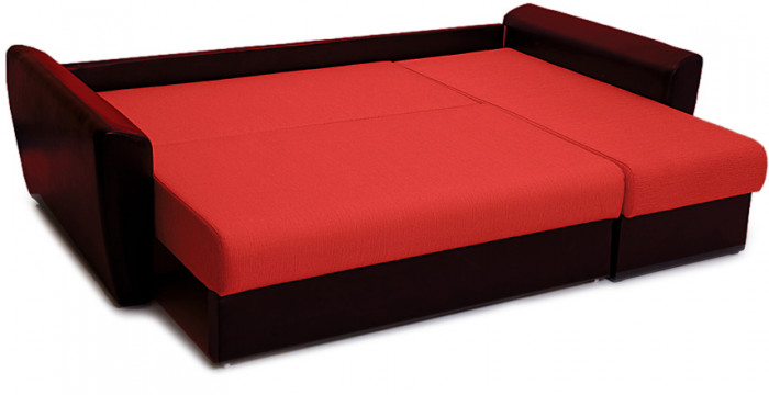 Диван УГЛОВОЙ Амстердам рогожка красная 160