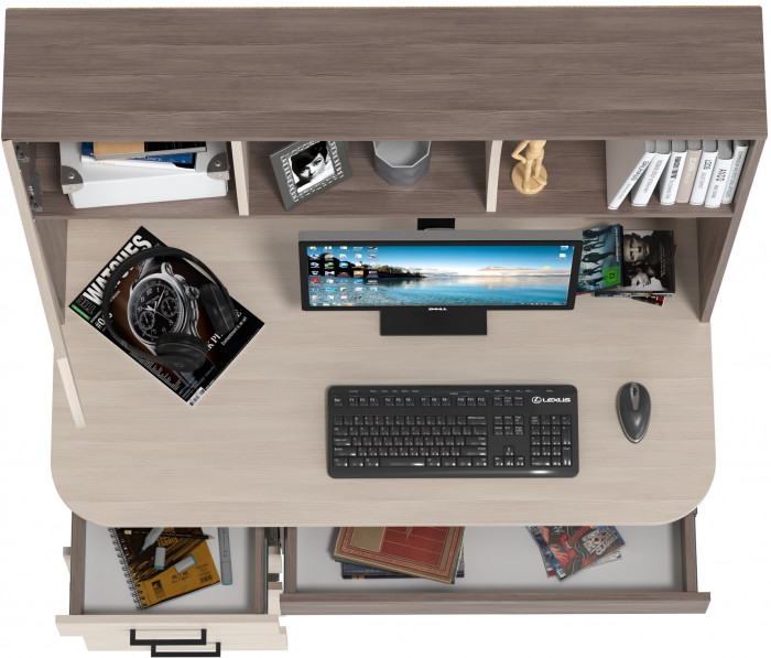 Стол рабочий 6-0606бод.тем/св Сигма, бодега тёмный/бодега светлый