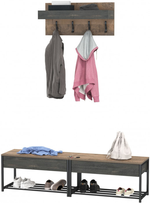 Трувор Прихожая 178, дуб гранж песочный/интра