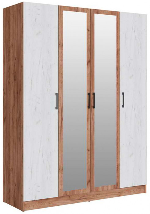 Шкаф Вегас 1600 дуб крафт табачный/дуб крафт белый