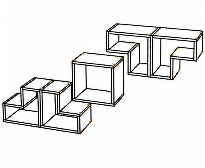 Полка "Смарт-1" ясень белый
