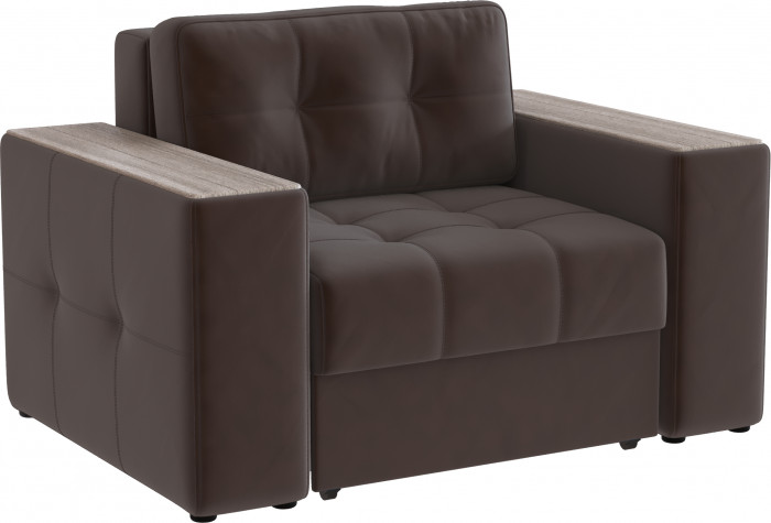 Кресло-кровать Виконт, Коричневый/Сандал белый МДФ