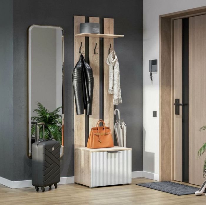 мс Норд ВШ03-600 дуб сонома/Норд Line софт пломбир