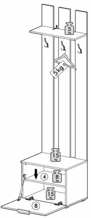 мс Норд ВШ03-600 дуб сонома/Норд Line софт пломбир