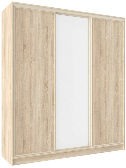 Шкаф-купе трехдверный с зеркалом 2000 Домашний Дуб сонома