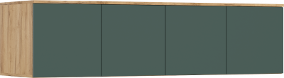 Норд Антресоль к шкафу 1600, Дуб крафт/Изумрудный