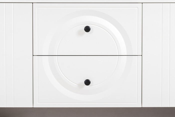 Валенсия Гостиная № 060, ЛДСП белый шагрень/МДФ белый шагрень